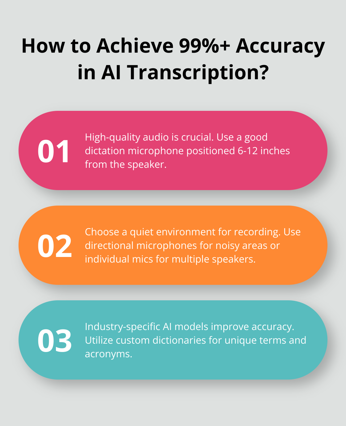 Infographic: How to Achieve 99%+ Accuracy in AI Transcription? - accurate ai transcription