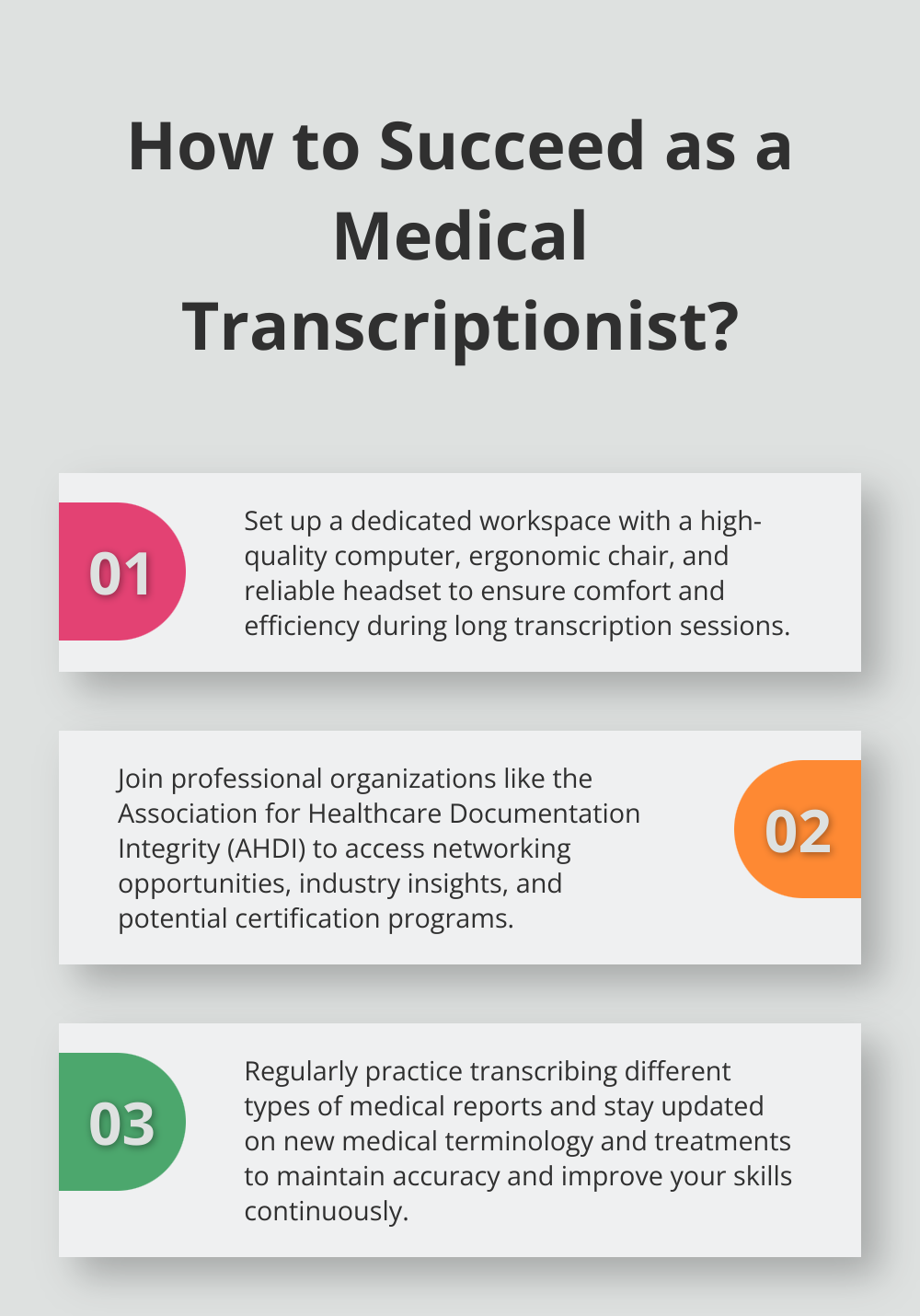 Infographic: How to Succeed as a Medical Transcriptionist?