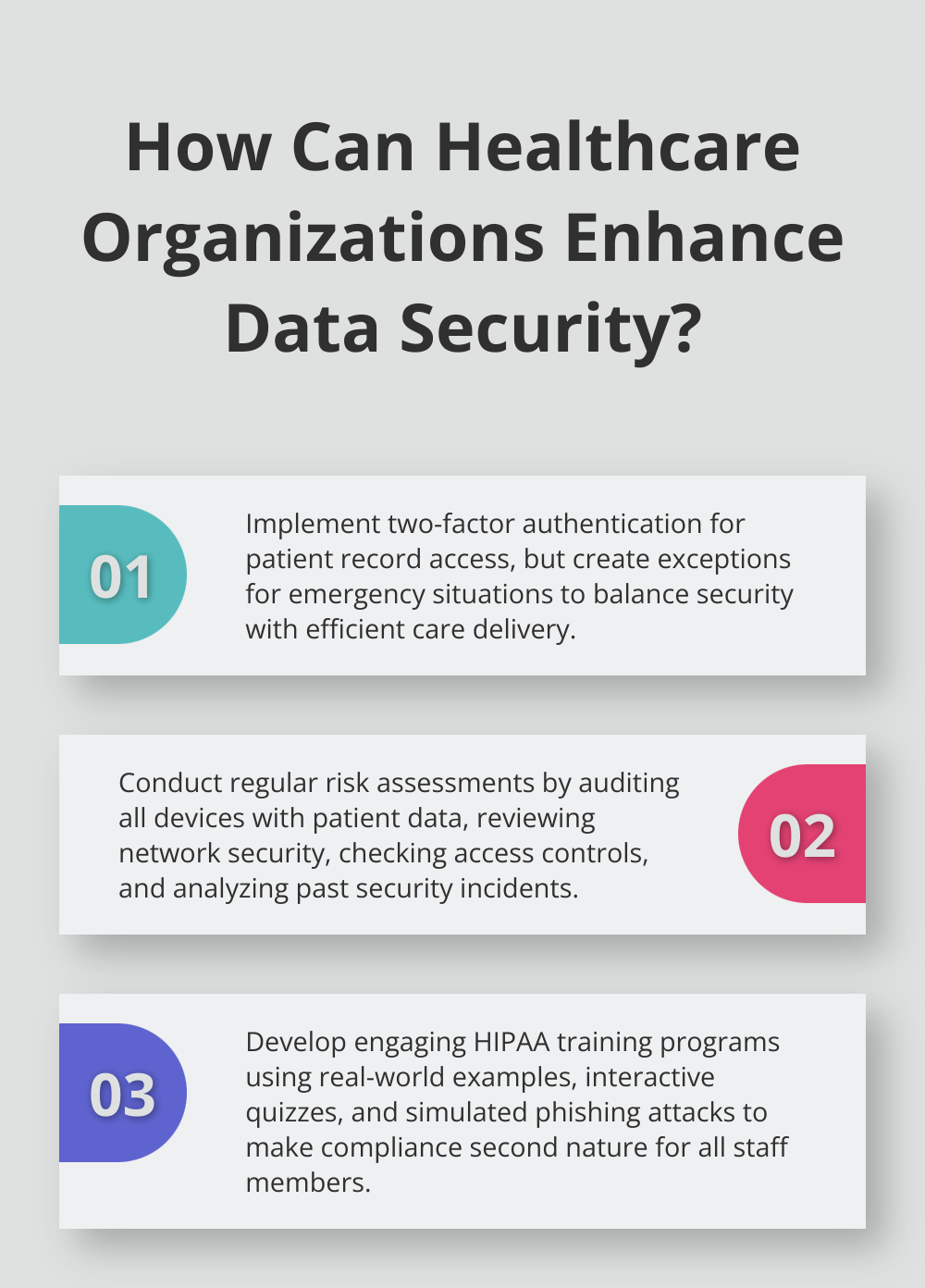 Infographic: How Can Healthcare Organizations Enhance Data Security? - hipaa compliance officer requirements