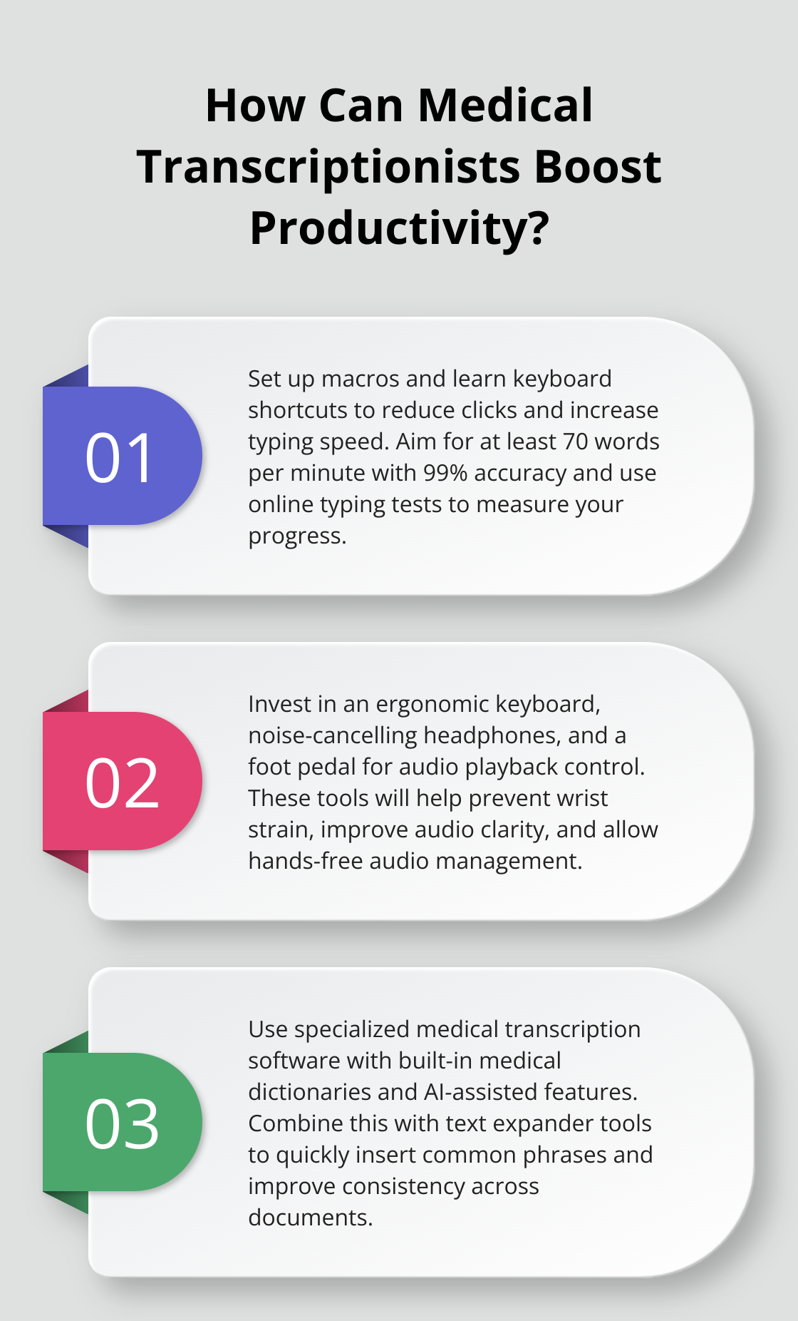 Infographic: How Can Medical Transcriptionists Boost Productivity?