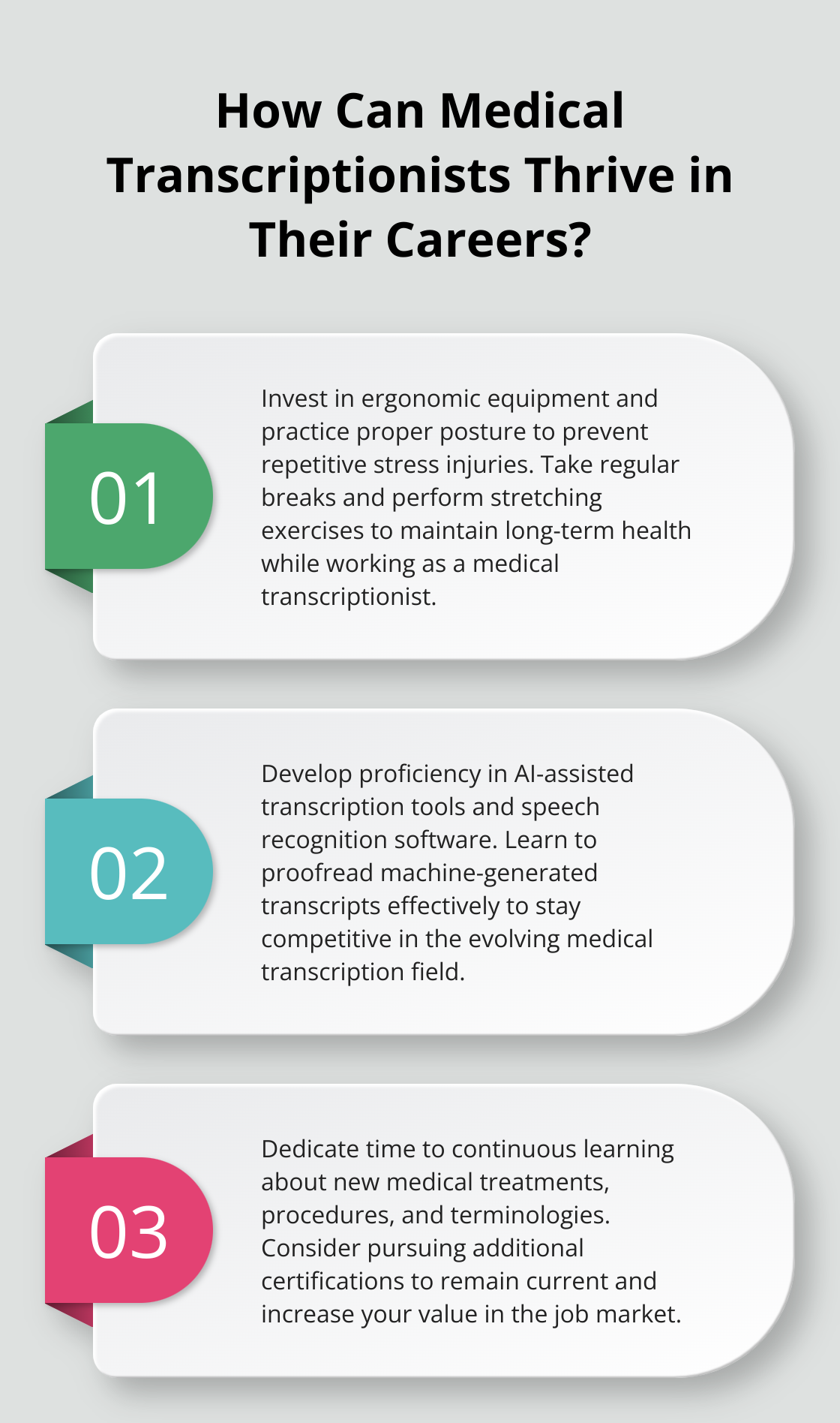 Infographic: How Can Medical Transcriptionists Thrive in Their Careers?