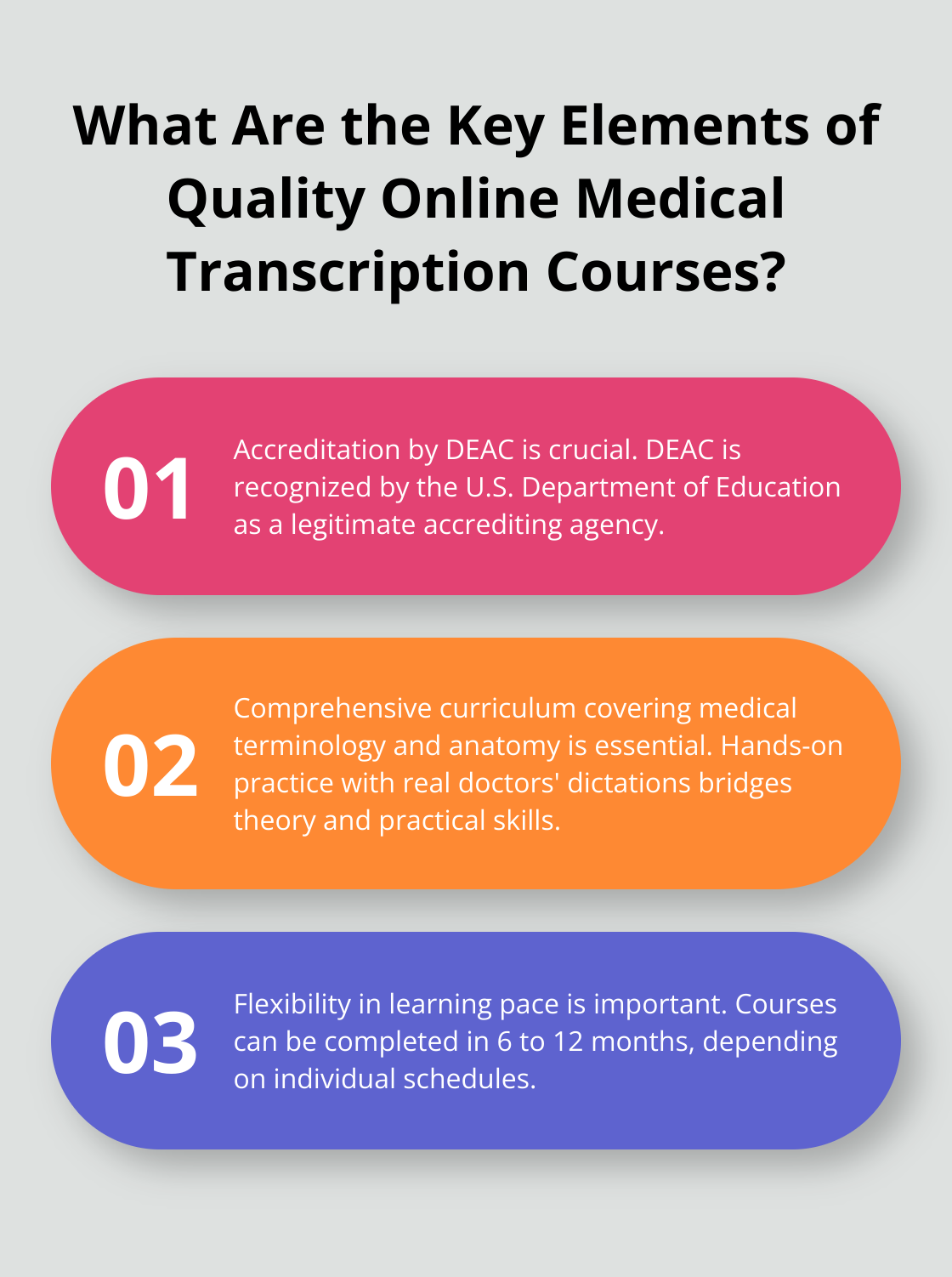 Infographic: What Are the Key Elements of Quality Online Medical Transcription Courses? - medical transcription course online