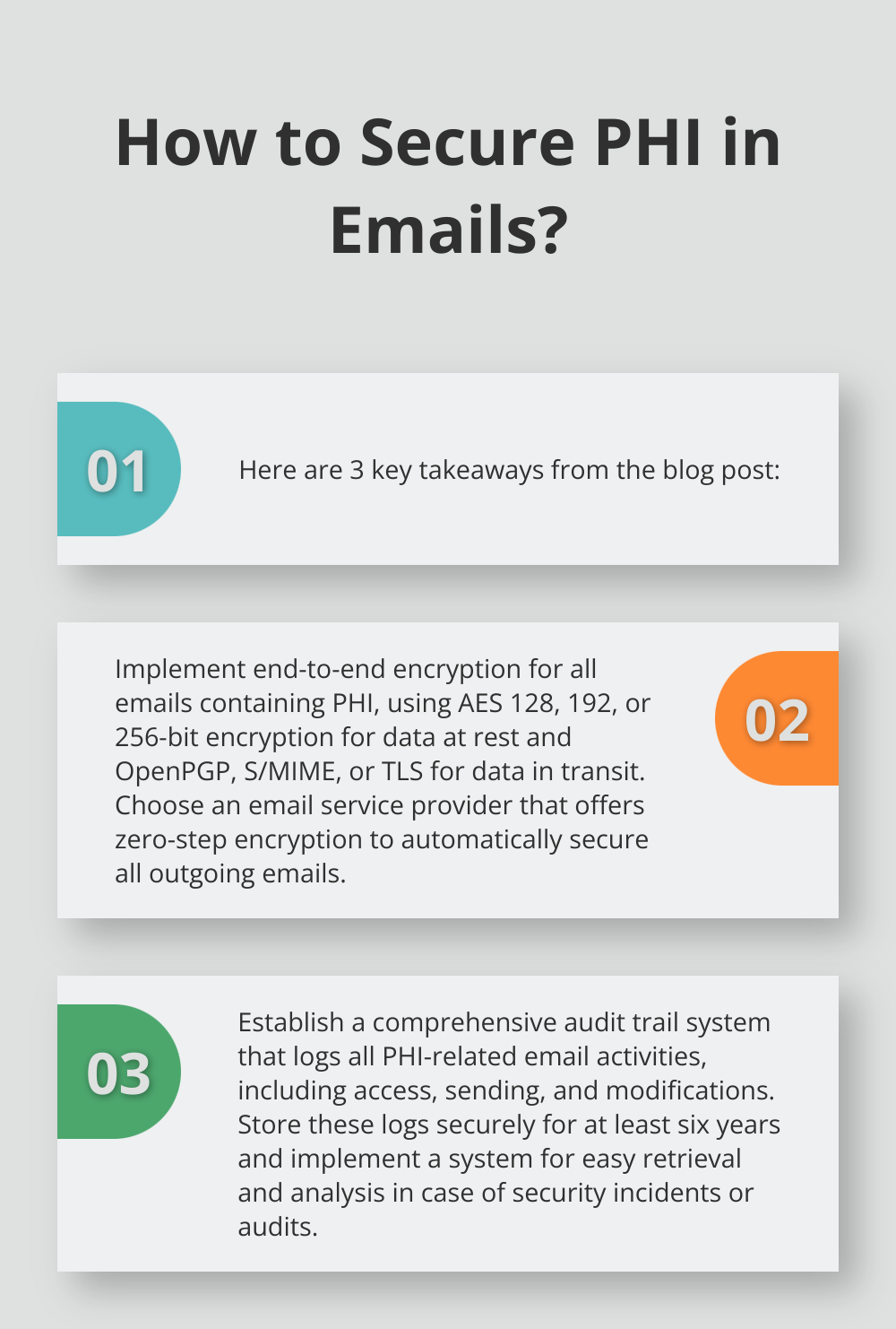 Infographic: How to Secure PHI in Emails? - secure email hipaa compliance